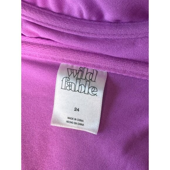 Wild Fable Shirred Underwire Swim Top Size 24 - Picture 5 of 6